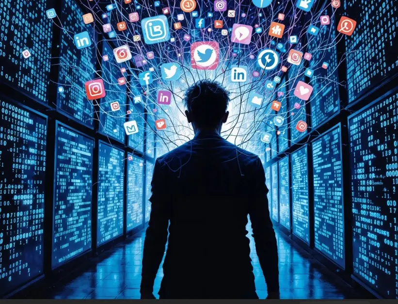 Persona realizando un microcurso de comunicación desde su computadora